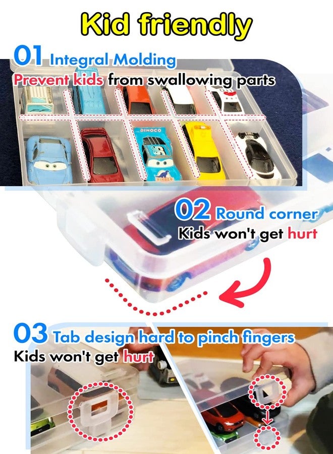 Someie Hot Wheels Tomica Car Organizers and Transparent Storage Carrying Box Max 10 cars Capacity Display case Japan made durable and safe (Box only) - Image 4